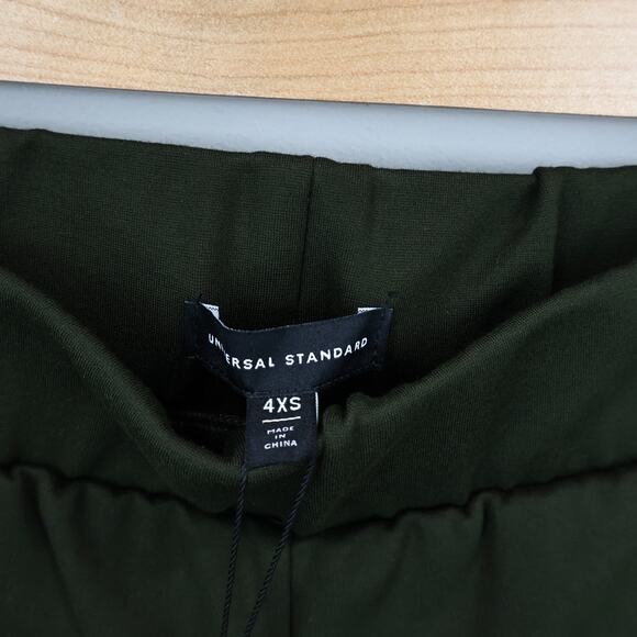 Universal Standard Smart Elastic Waist Ponte Pants Olive Green 4XS 0/00 NWT - Picture 3 of 7